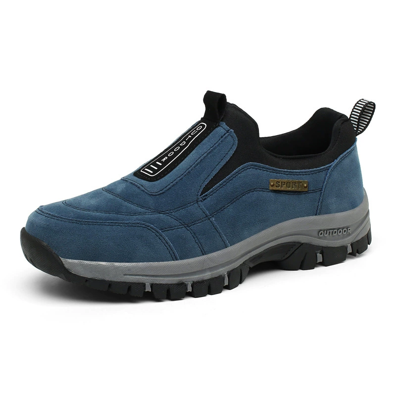 Outdoor non-slip arch-support walking shoe, blue