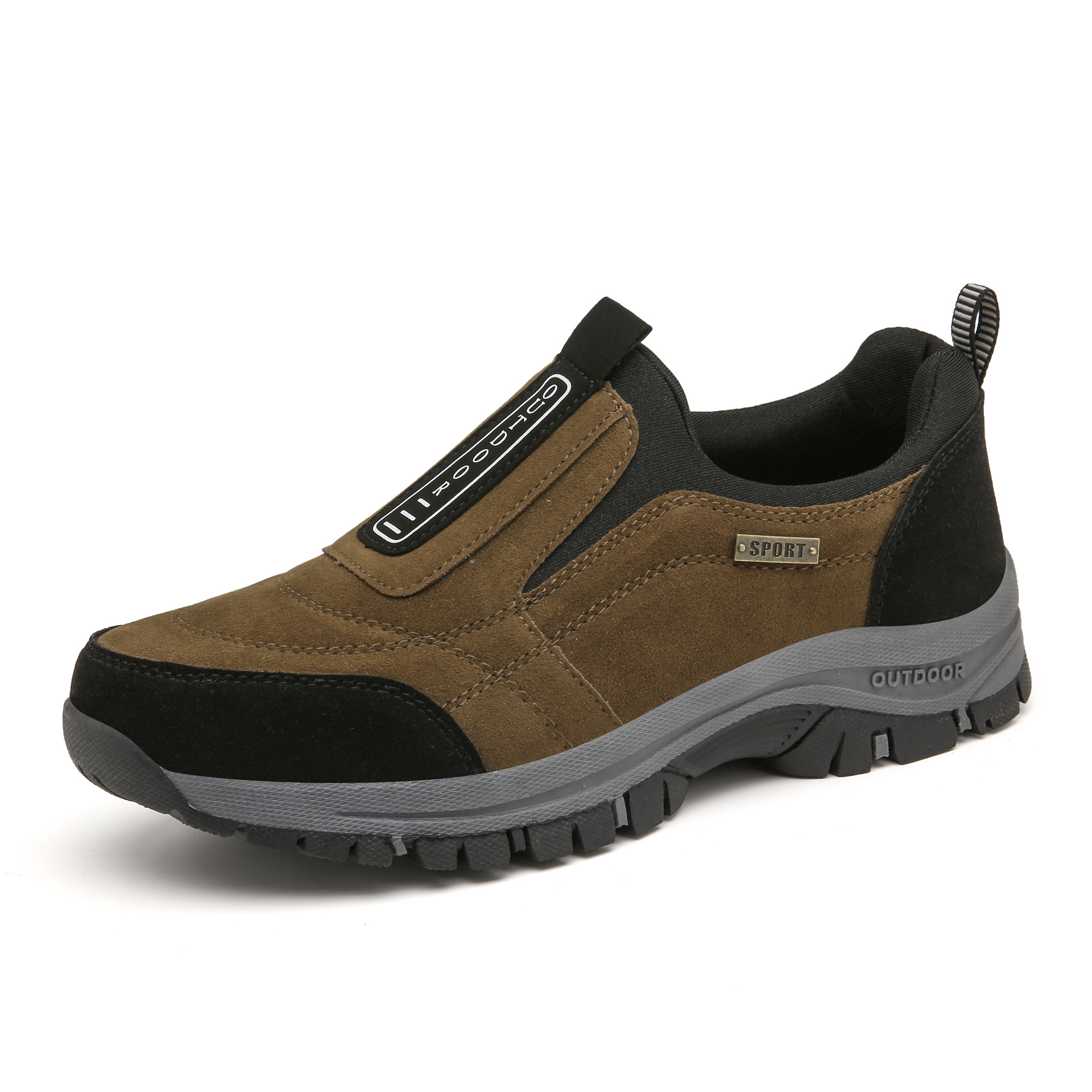 Worn on a boardwalk, black